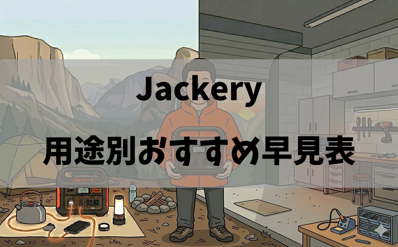 Jackery用途別おすすめ早見表