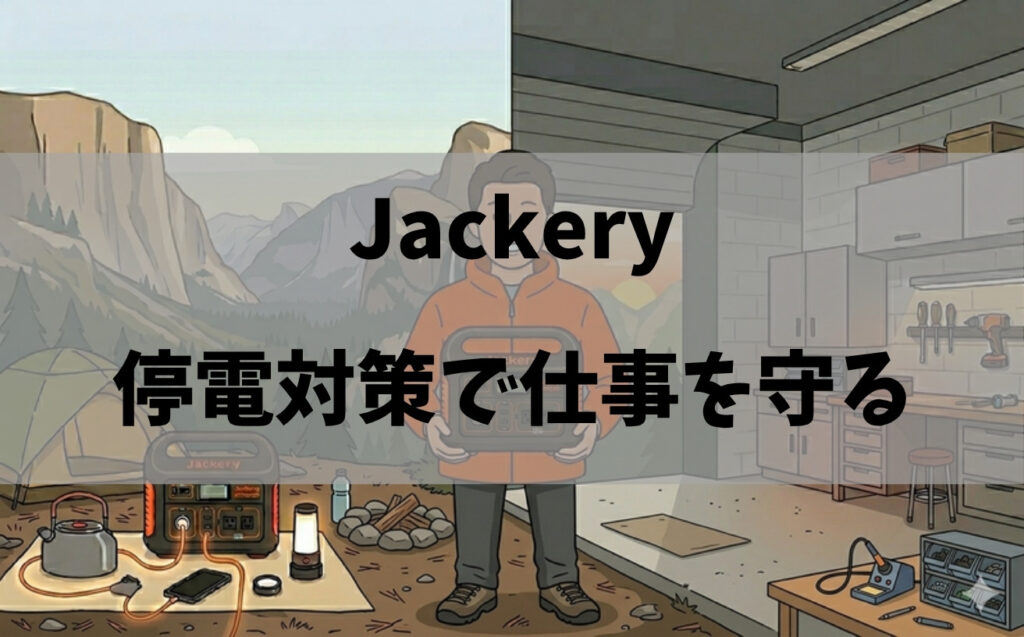 Jackery ポータブル電源でテレワーク中の停電対策