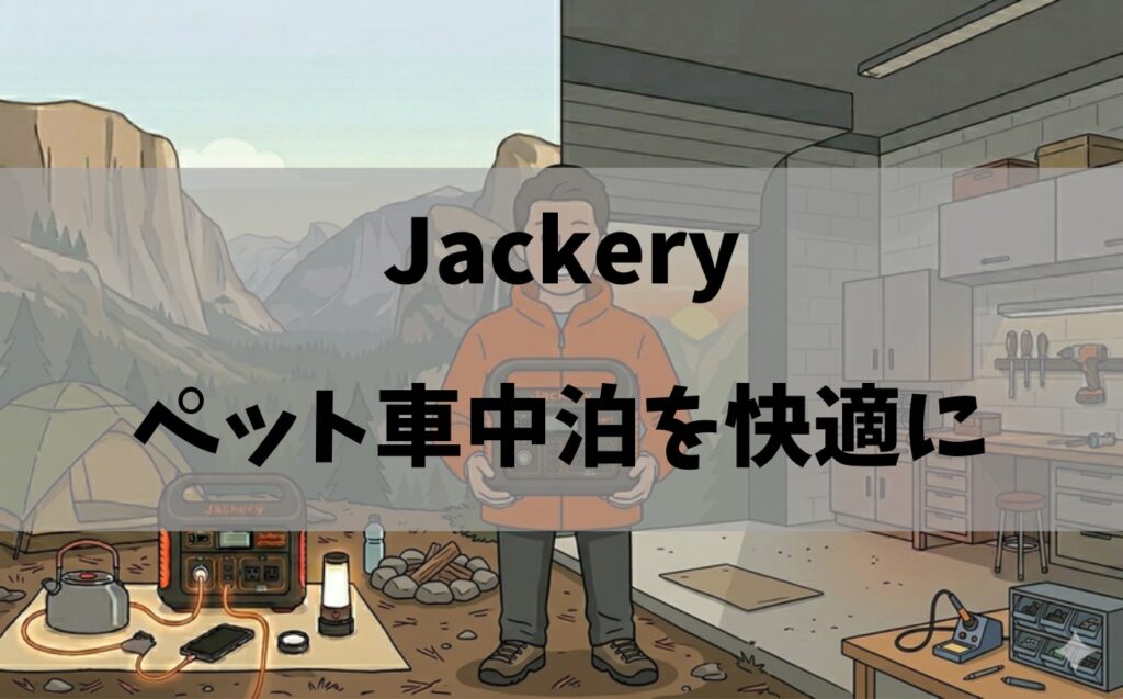 ペット連れ車中泊とJackery｜犬猫を守る電力管理