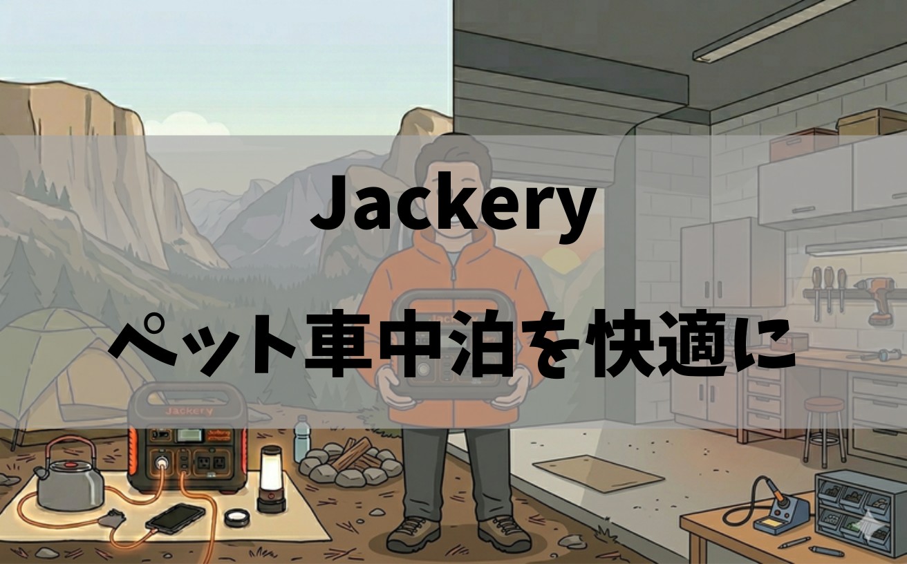 ペット連れ車中泊とJackery|犬猫を守る電力管理